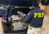 PRF apreende veículo furtado em SP com 350 quilos de maconha na BR-369