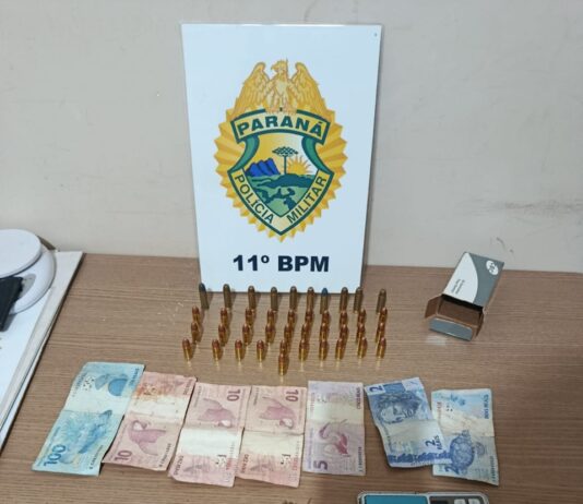 ROTAM apreende drogas, munições e dinheiro durante ação em Campo Mourão