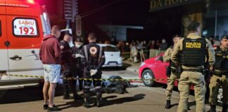 Homem é assassinado com vários tiros no centro de Campo Mourão