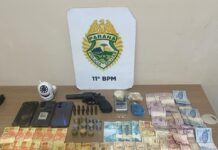 Traficante escapa da PM e abandona revólver e drogas durante operação em Peabiru