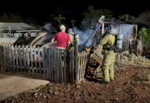 Incêndio destrói casa de madeira em Peabiru