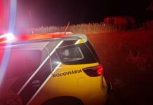 Capotamento fere três pessoas na PR-558, em Terra Boa