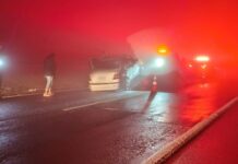 Carro sai da pista e bate em canteiro central na PR-317, em Engenheiro Beltrão