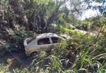 Acidente na PRC-487 deixa três pessoas feridas, em Luiziana
