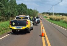 Condutora fica ferida após capotar carro na PR-082, em Terra Boa