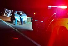 Caminhão tomba após invadir pista contrária e atinge BMW na PR-082, em Engenheiro Beltrão