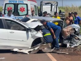 Colisão frontal deixa vários feridos entre Jandaia do Sul e Bom Sucesso
