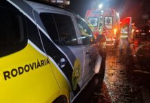 Temporal derruba árvore na pista, causa acidente de moto e deixa dois feridos na PR-317
