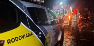 Temporal derruba árvore na pista, causa acidente de moto e deixa dois feridos na PR-317