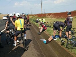 Acidente com grupo de ciclistas deixa feridos na PR-317, próximo ao pedágio de Floresta