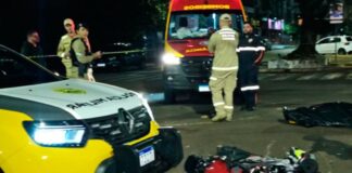 Semana do Trânsito começa com morte de motociclista em acidente em Campo Mourão