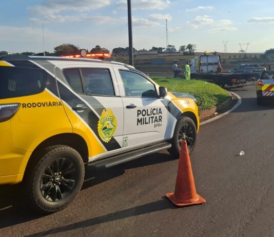 Motociclista fica ferido após pneu estourar na PR-317, em Floresta