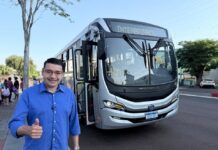 Três novos ônibus garantem melhor conforto e segurança para o transporte público gratuito em Engenheiro Beltrão