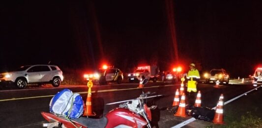 Idoso morre atropelado após parar motocicleta na PR-323, em Terra Boa