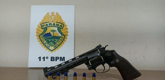 PM prende homem com revólver calibre 38 em Campo Mourão