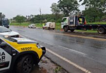 Duas passageiras ficam feridas em colisão traseira na PR-323, em Cruzeiro do Oeste