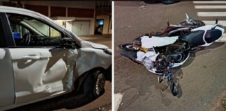 Motoboy é intubado após grave acidente no centro de Campo Mourão