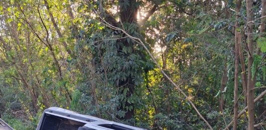 Ônibus de Terra Boa se envolve em acidente na PR-323
